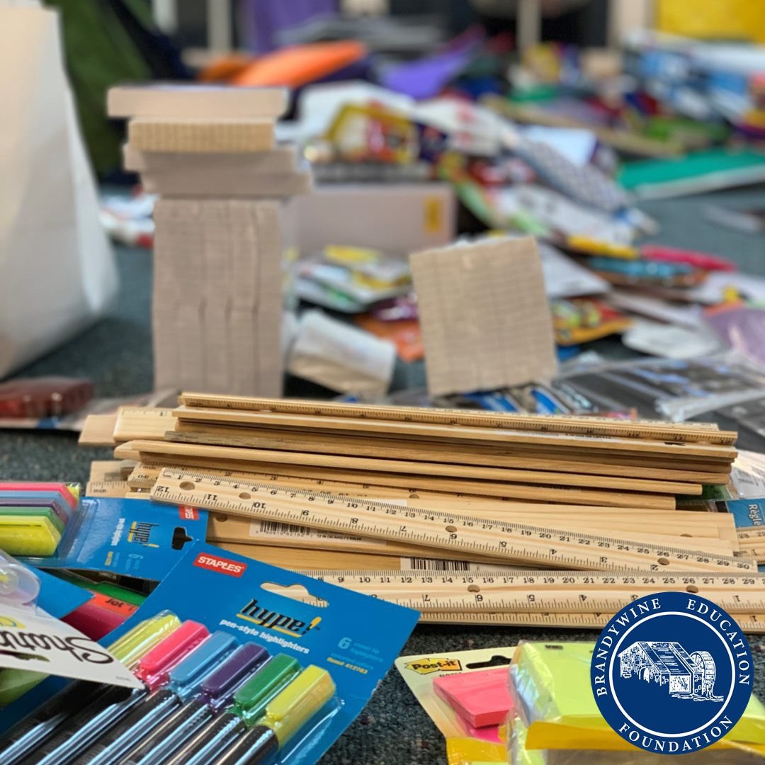 Last week BEF delivered 27 gallon bins full of school supplies that we collected to all 16 schools in the Brandywine School District. Thank you to Lutheran Church of the Good Shepherd for all of your help that made this possible!