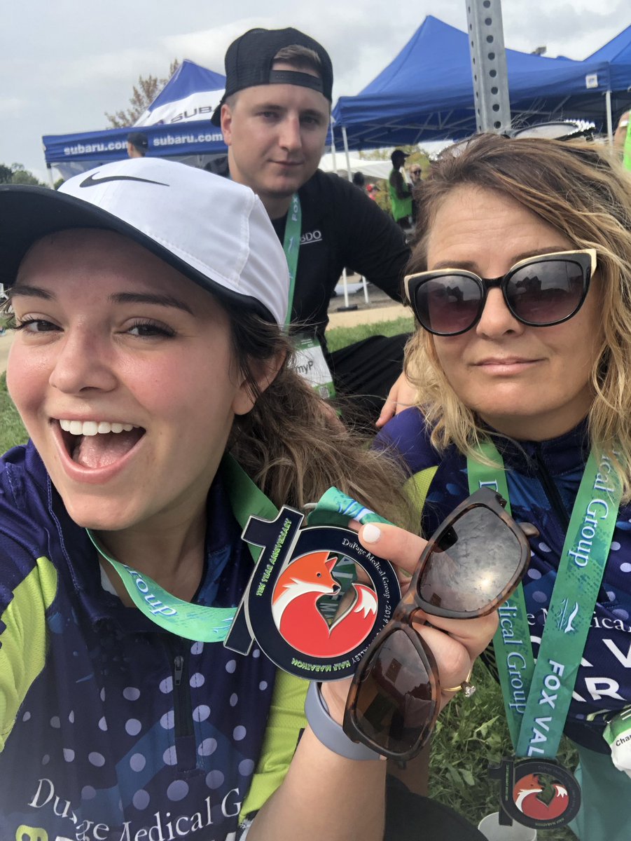 Convinced my husband and mom to run the <a href="/FVMarathon/">Fox Valley Marathon</a> to support <a href="/YEF115/">YEF 115</a> and my school <a href="/115yis/">Yorkville Intermediate School</a> woohoo! #y115 #yorkville115 #yef #yis115