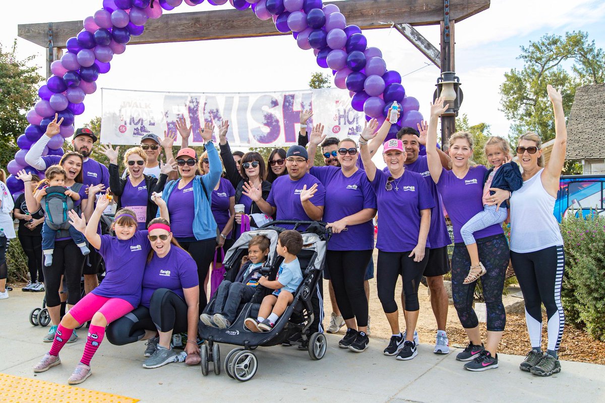 HarrahsSoCal's tweet photo. We walk to #fightcancer. We walk for #life. We walk for #hope! 🎀💜 #HarrahsSoCal #Funner #Allin4Change #BreastCancerAwareness #MichellesPlace https://t.co/42CZOFaOyb