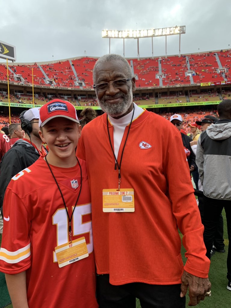 1st game for the birthday boy and Hall Of Famer class of ‘83 Bobby Bell!!!  #ChiefsKingdom