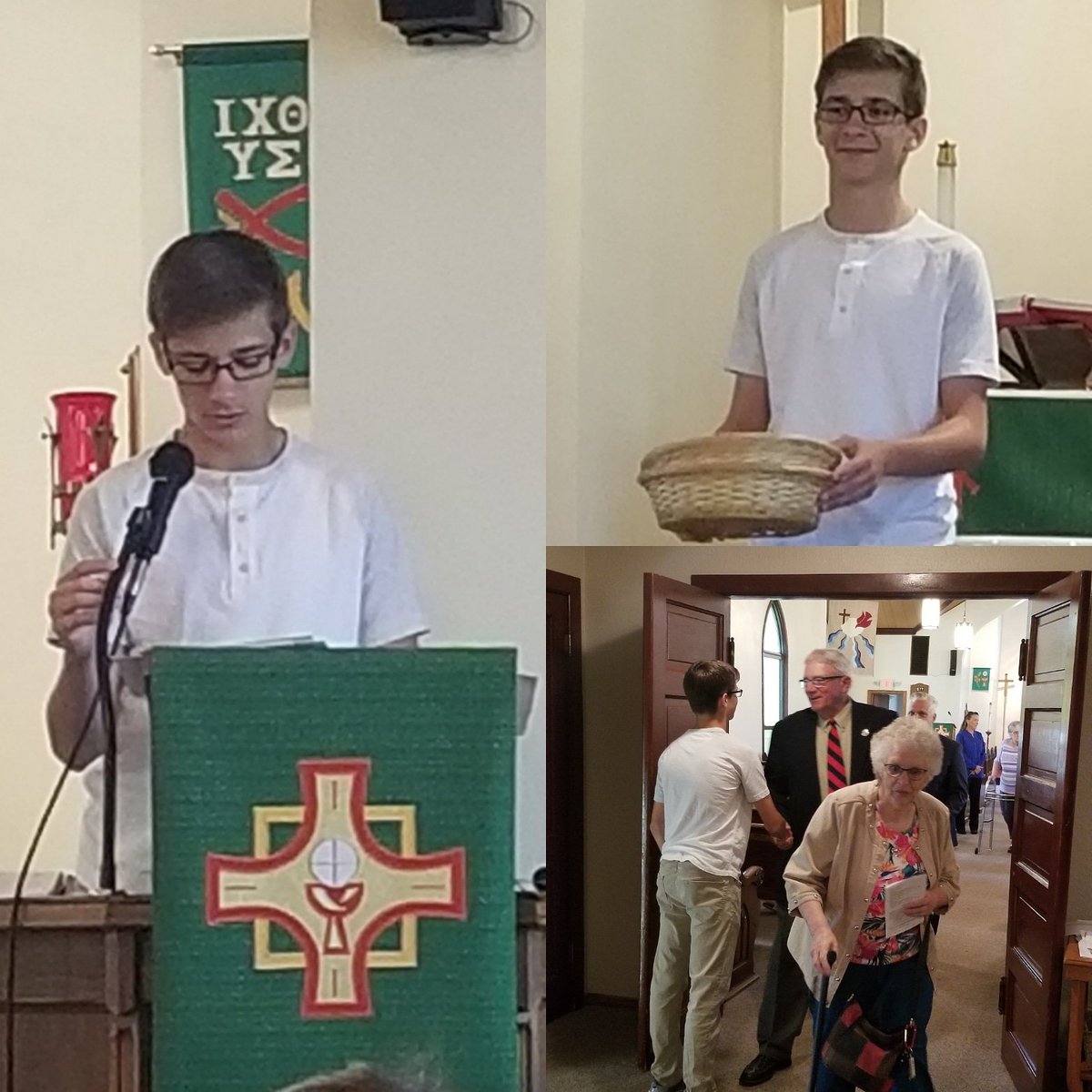 JoeSchmidtMusic's tweet photo. Our Pastor was in need of someone to lead services this week in Streeter and our church.  She needed to be with our confirmation kids at a retreat. Kaden volunteered. So proud that he continues to nourish his faith and is willing to share it with others! 🙏✝️♥️ https://t.co/fgAT6vsK0w