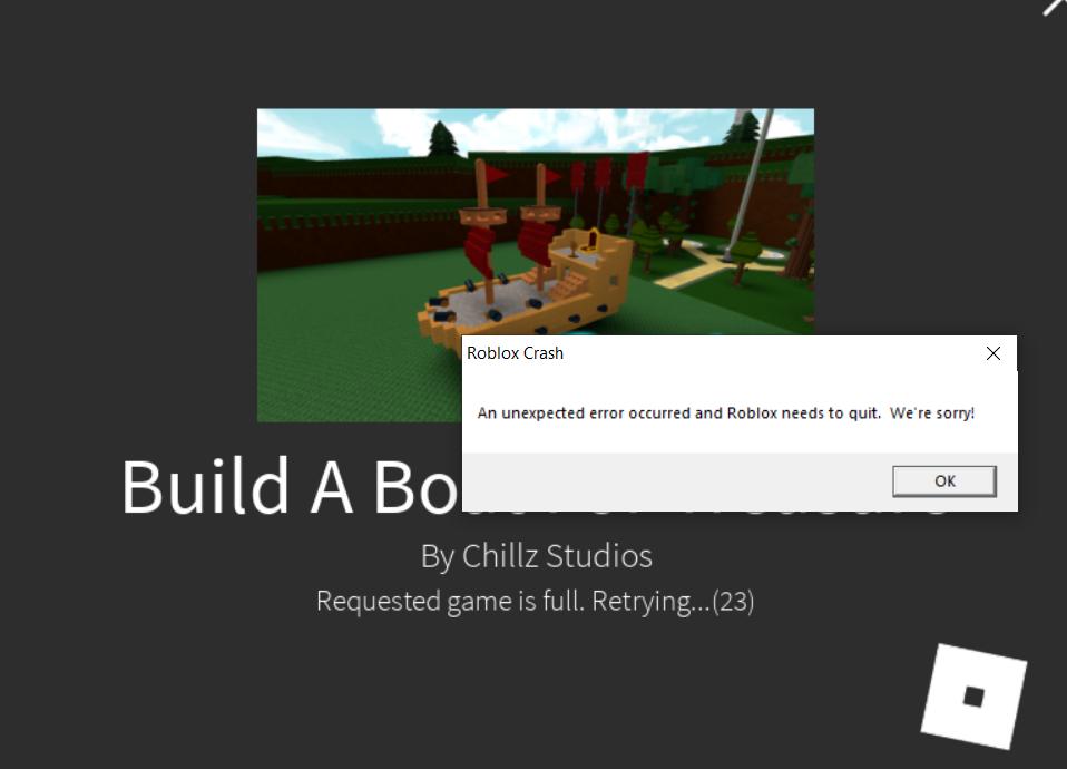 Enszo On Twitter - roblox crash an unexpected error occurred
