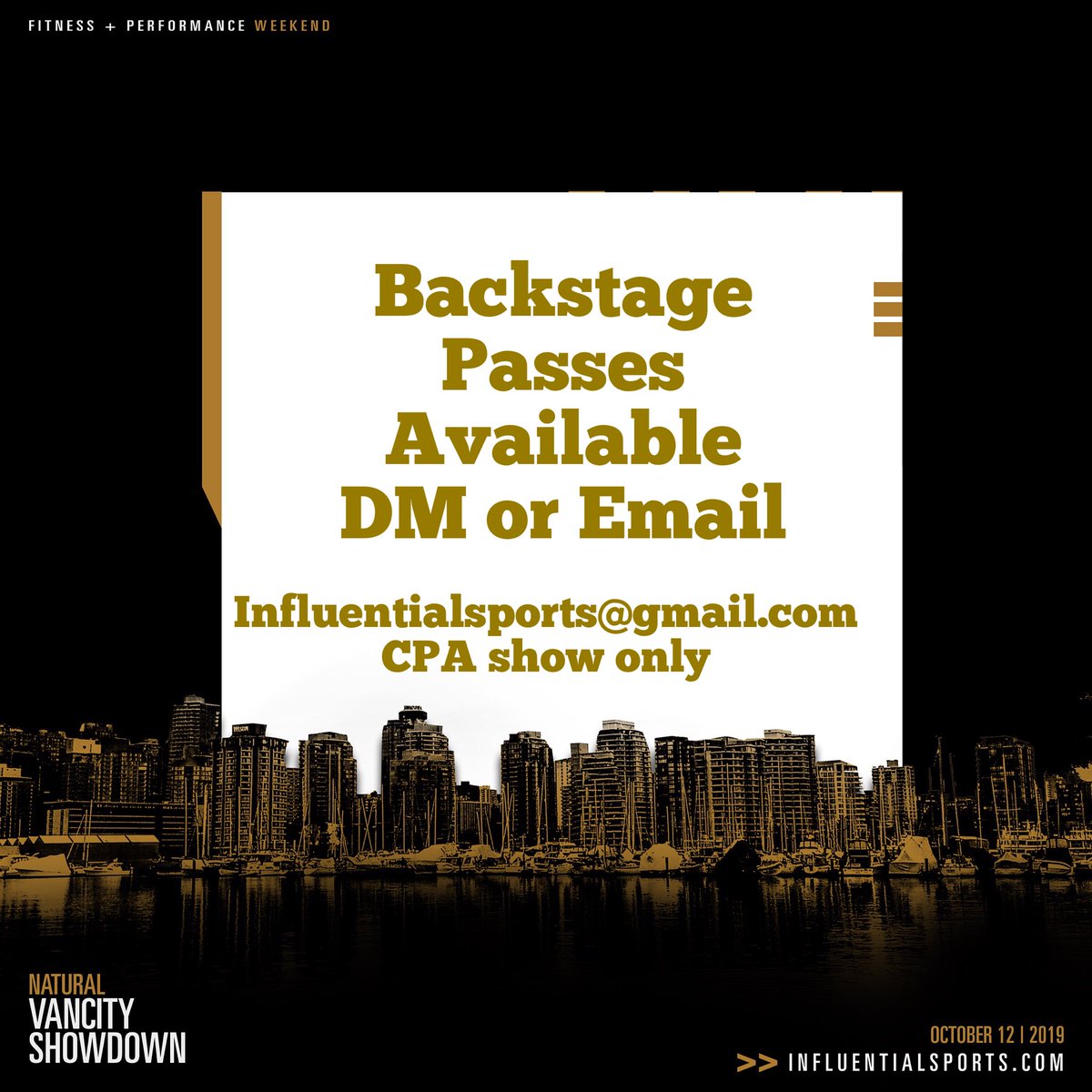 Backstage passes are now on sale for the CPA show