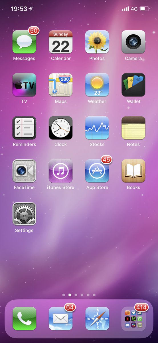 SamGuichelaar's tweet photo. 👀 Fully themed device on iOS 12.4 on my A12 iPhone XS Max. 👀

- Snowboard
- Classic iOS
- Classic Badges
- Six LS https://t.co/seFwwrnXWo