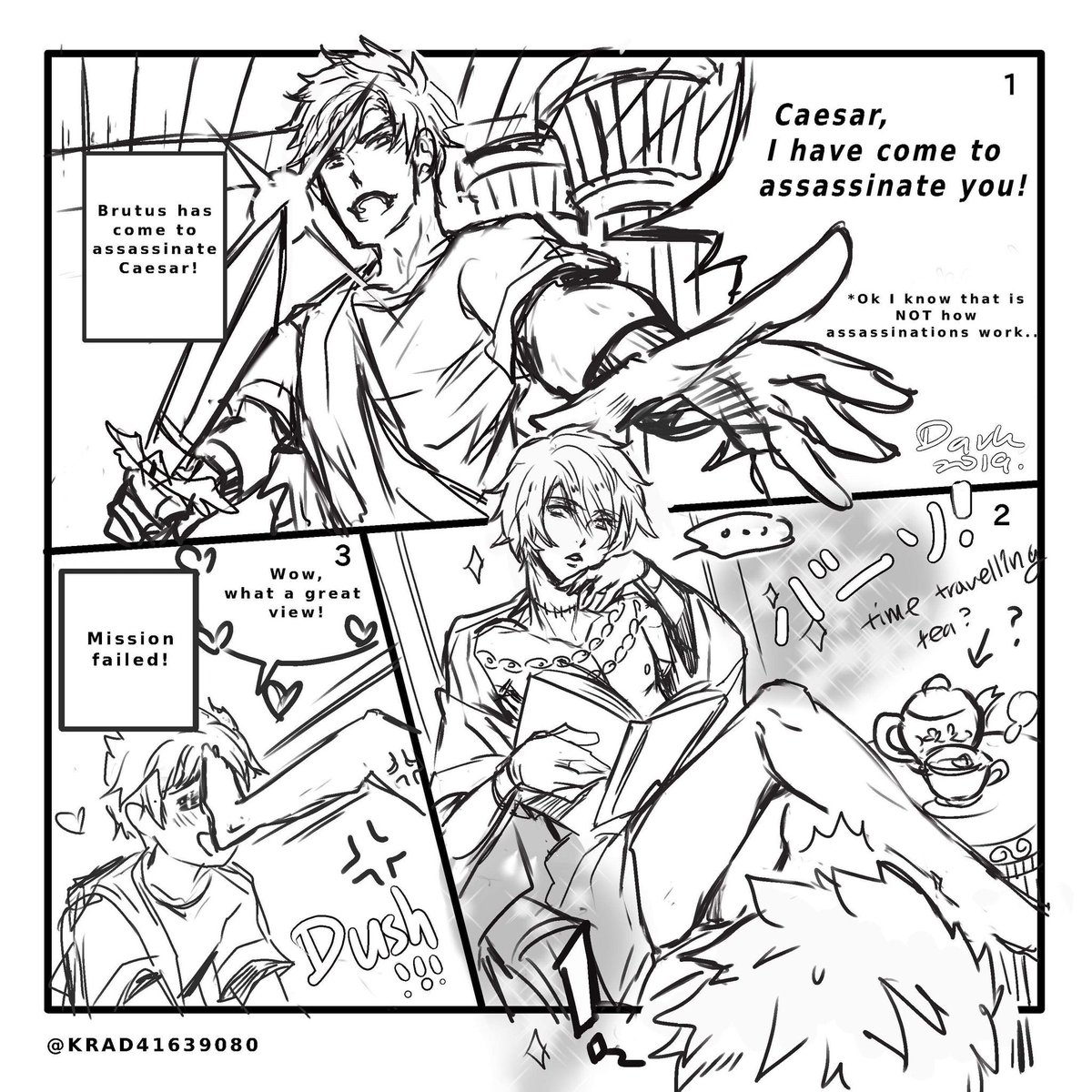 KRAD41639080's tweet photo. AU where Belial is Brutus and Faasan as Caesar did prob never make it to Shakespeare plays
#granblue #gbf #グランブルーファンタジー #グラブルー #belifaa #comic #manga #belial #faasan #lucilius https://t.co/ePYexZbSkE