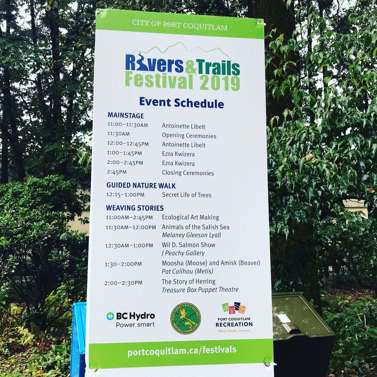 CityofPoCo's tweet photo. Celebrate the beauty of nature this morning, Lions Park 11โ3, Rivers and Trails Festivalโ entertainment, food trucks, childrenโs activities, a salmon smolt release! Donโt let the rain stop you!!
#portcoquitlam #cityofpoco #naturallypoco #coquitlamriver
#pittriver #fraserriver https://t.co/2sDLegJMLl
