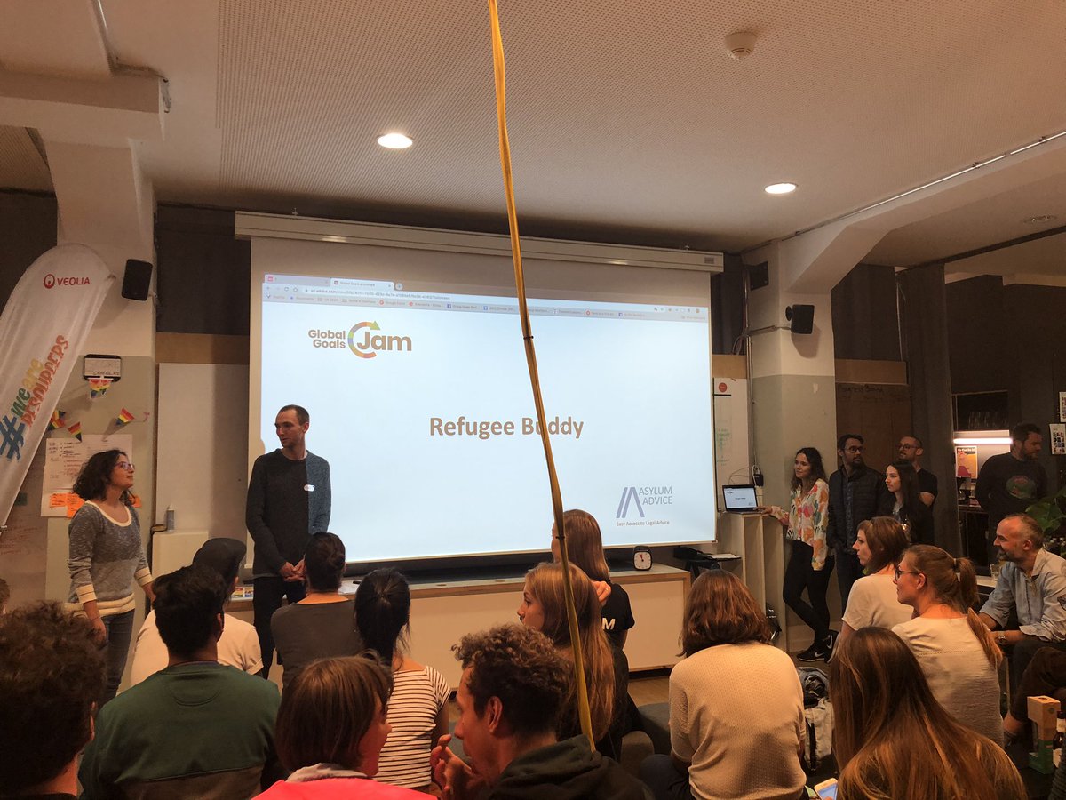 sandeepbajjuri's tweet photo. Team 6- #Refugeebuddy
Challenge by #Asylumadvice 
Buddy system for making the integration of Refugees #sdgs #hack4climate #berlin https://t.co/FcdZJ8Pm2H