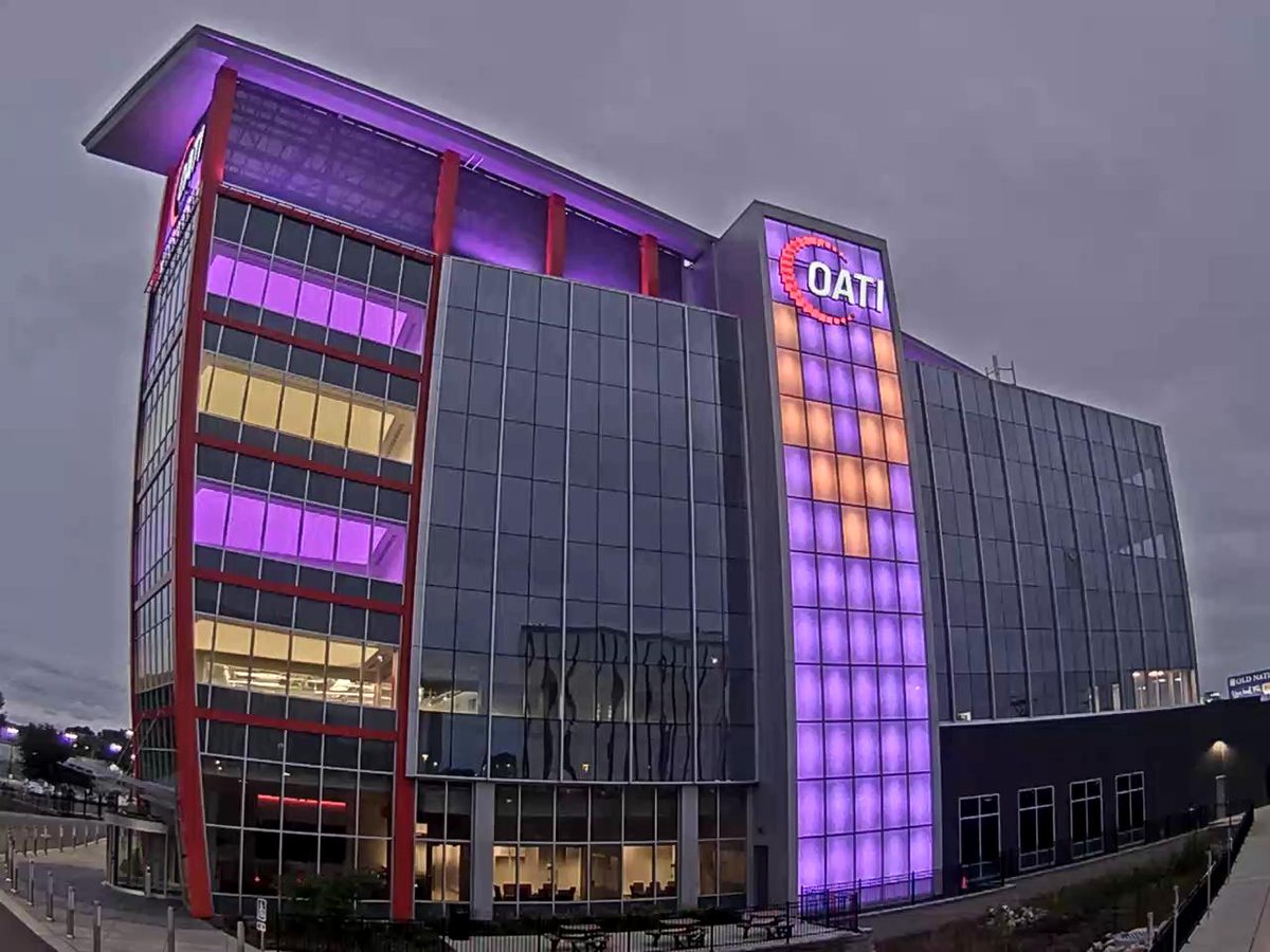 OATIinc's tweet photo. Go #Vikings! @OATIinc is celebrating our home team with a #MicrogridLights display in the Vikings colors. Help us cheer the Vikings by checking out the lights tonight! https://t.co/ilYumhMVl9
