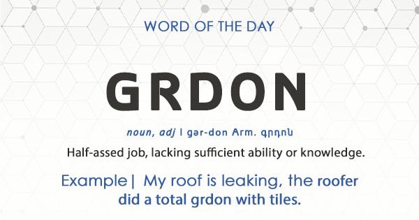 AlienArmenia's tweet photo. ❗️New Word of the Day 
 Be careful, you might experience Grdon more than you think. 👽
#AliensGuidetoArmenia #Armenia https://t.co/IvhI1u7Hdr