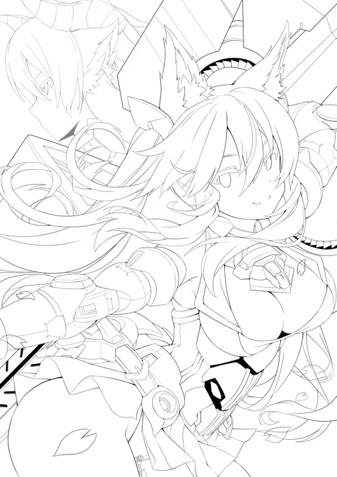 [(途中)邊疆獵手INVOKE]特里爾x特異個體-貝塔
今天把線稿撇一撇,明天來上色囉~ 