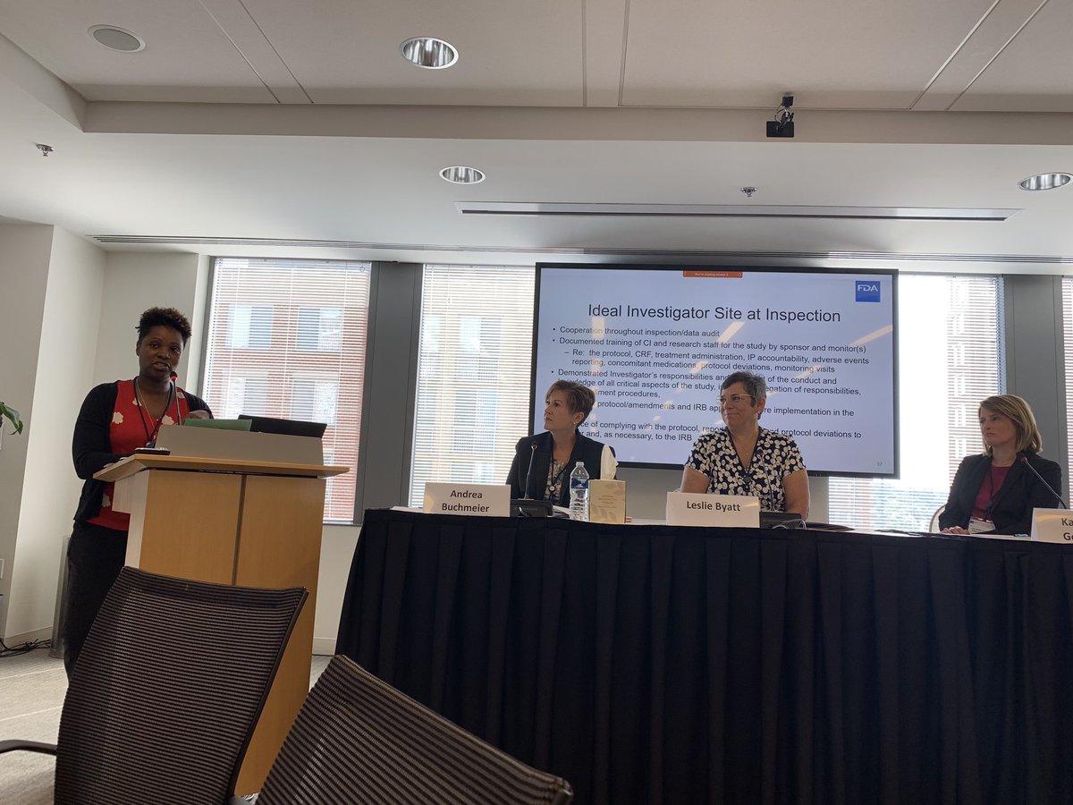 DaxK's tweet photo. The ASCO Research Community Forum 2019 kicks off with a discussion of FDA Clinical Investigator Inspections. Abundant focus on how to perform at a high level day in and day out. Andrea Buchmeier, Sarah Cannon aRVP, on stage. #RCF2019 #clinicaltrials https://t.co/r3v4lOReUx