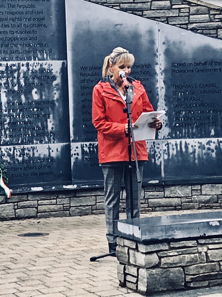 SwordsSinnFein's tweet photo. Great day at the Thomas Ash Commemoration In Lusk. Thomas was the first Hunger Striker to die, he died on the 25th of September 1917. 
Great speeches from @loreillysf and the Main Speaker the inspirational woman @M_AndersonSF making us proud to be Republicans @DublinSinnFein https://t.co/P5aWd07HZd