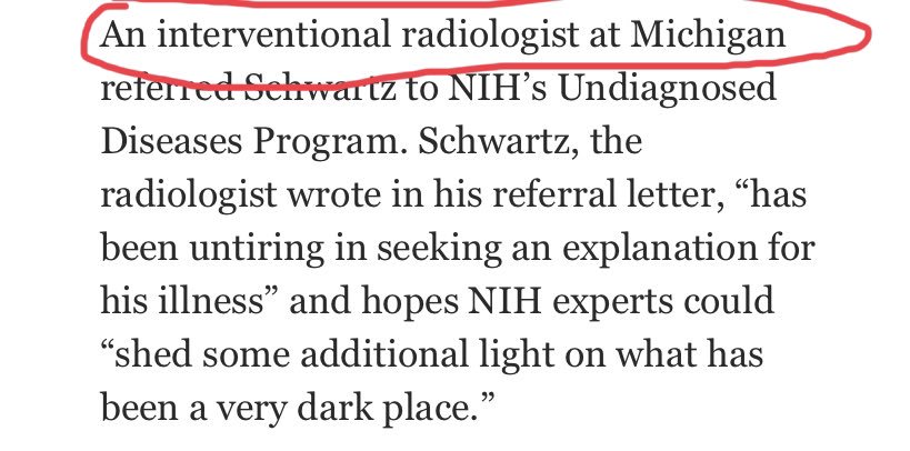 AriIsaacsonMD's tweet photo. Interesting piece on @AppleNews First time I personally have seen “interventional radiologist” mentioned in a newspaper article. Nice job @MichiganVIR ! https://t.co/AfCsTMn4LV