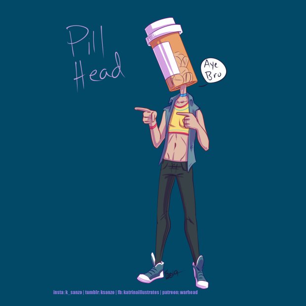 Kaj EK on X: Another adoptable up for grabs: Pill Head! Just a