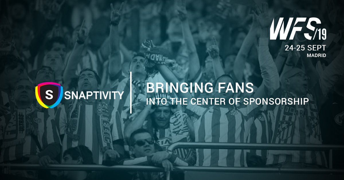 Snaptivity's tweet image. Let's meet at World Football Summit in Madrid on 24-25 September ⚽️ #WFS19 
We'll be sharing how to make the most of matchday experience and sponsorship. Get in touch to organise a meeting 🙌
#sportstech #fanexperience #fanengagement #sportsbiz