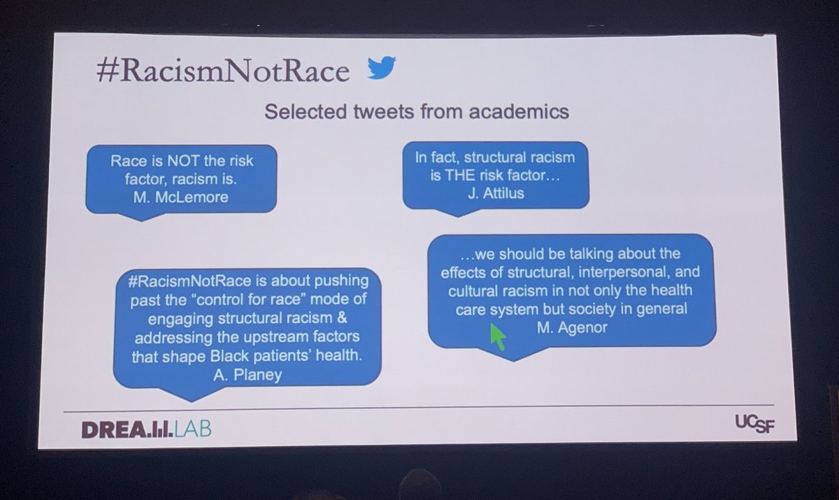 It is not a #race problem it is a #racism problem! @slingomez on social factors that affect #healthdisparities #cancerdisparities  in #africanamerican men with #ProstateCancer #AACRdisp19 #RacismNotRace @mclemoremr