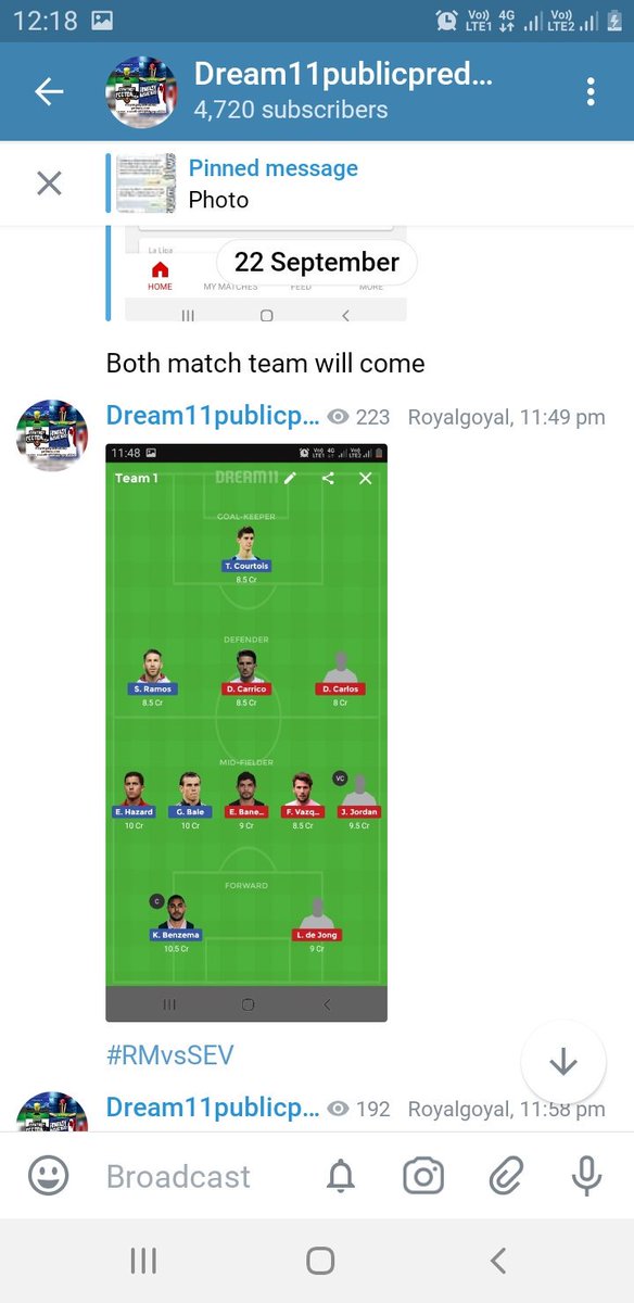 Royalgoyal23's tweet photo. #league1
MATCH-1
#PSGvsLYN
@PSG_inside @OL
Match-2
#RMvsSEV
@realmadrid @SevillaFC
#FOOTBALL #FOOTBALL
#PLAYING #DREAM11
#Royalgoyal23 #dream11team
#Gudluck
For any update join our telegram channel...
👇👇👇👇👇👇👇
https://t.co/csDZ2rrPaQ https://t.co/ihit41Z1o5