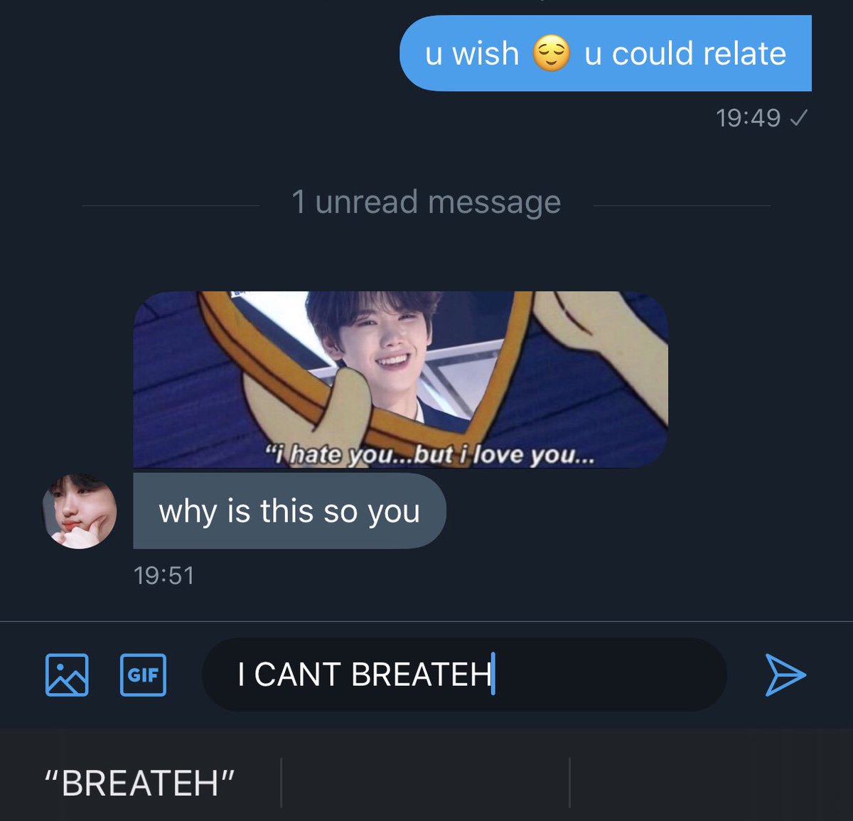 magicalyun's tweet photo. frankie hate bot activated . https://t.co/RFmdVEEhuQ