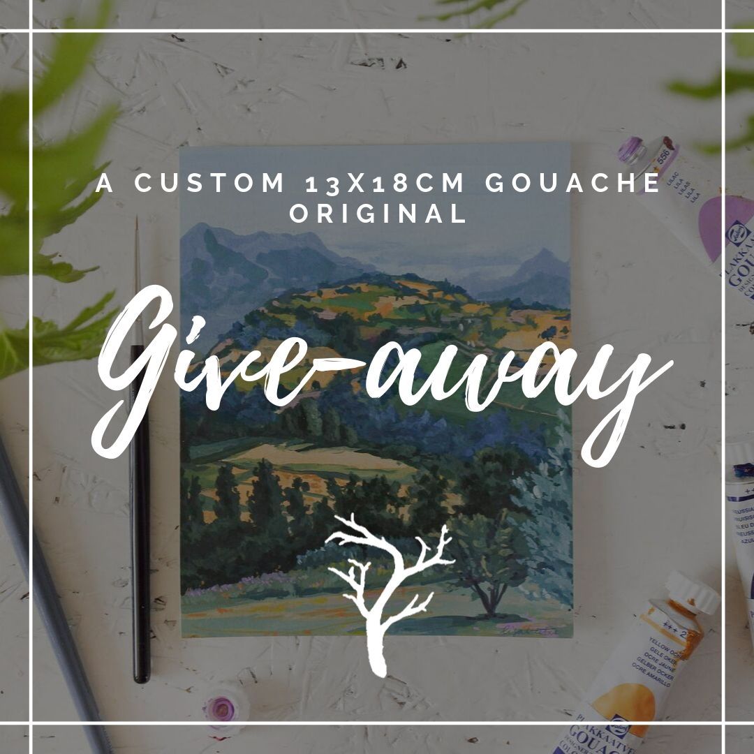 Give-away time! 💫 💫 Head over to buff.ly/30Gcy2P or buff.ly/30fU6lp to enter! 
#giveaway #art #gouachepainting #artinhomes #interiordesign #myhome #artonwalls #customart #painting