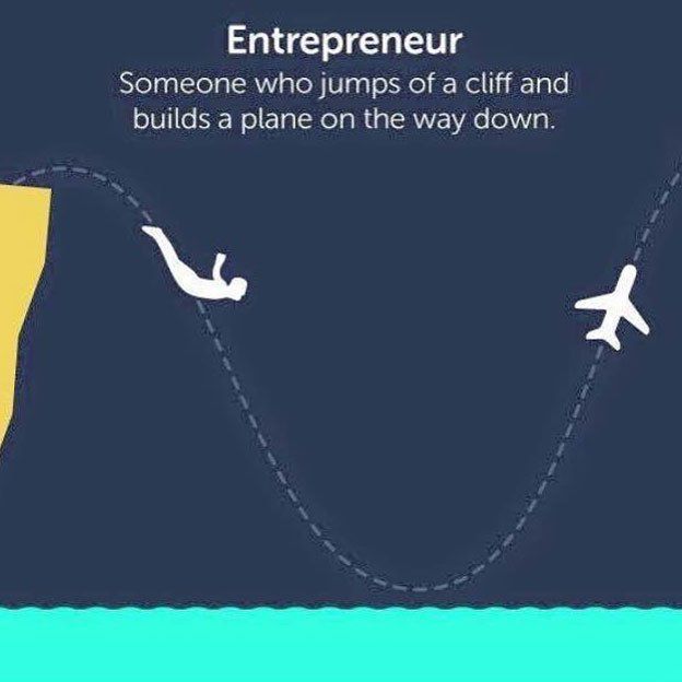 fearlessmotivat's tweet image. An #Entrepreneur is someone who will jump off a cliff and build an aeroplane on the way down.