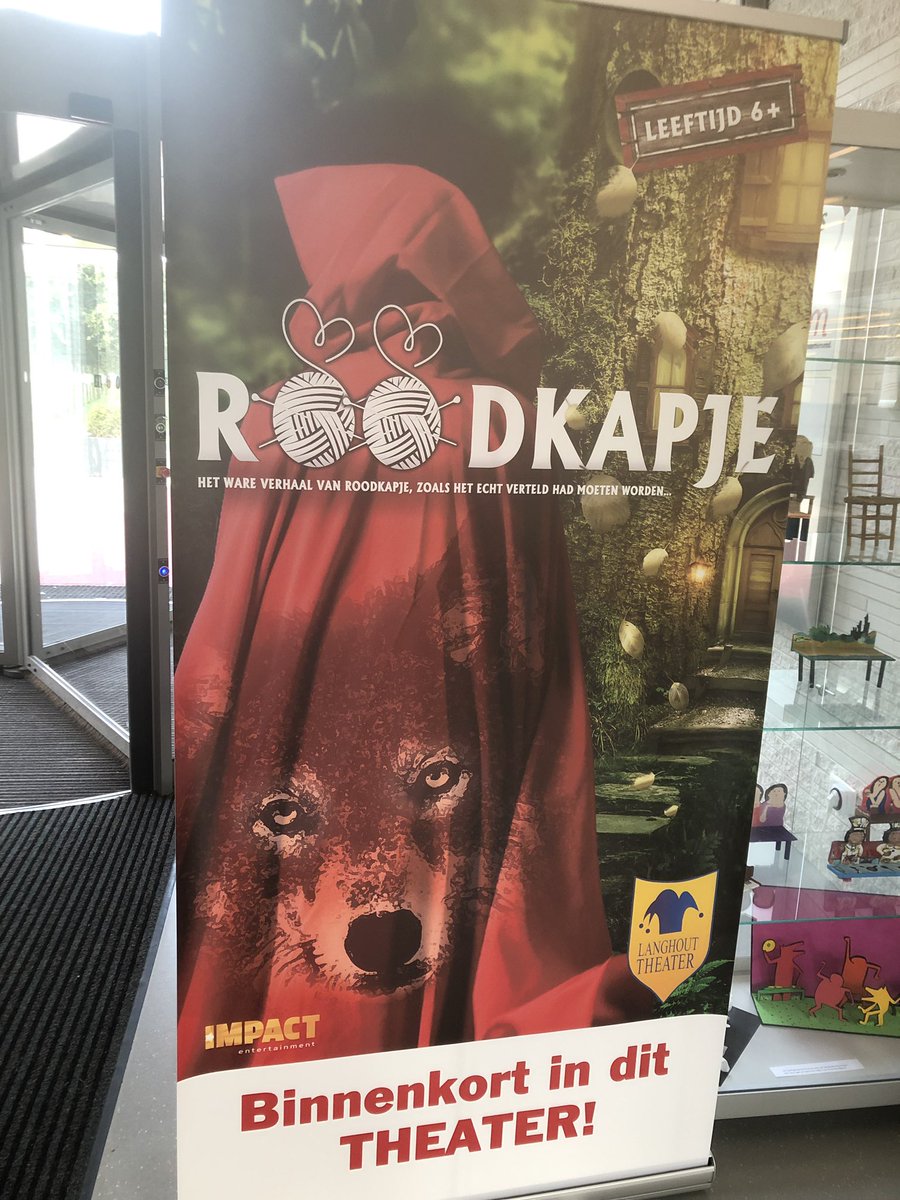 24 oktober in het theater van De Heerd: de theatervoorstelling over #Roodkapje door <a href="/TheaterLanghout/">Langhout Theater</a>. Mijn kinderen gaan ook!