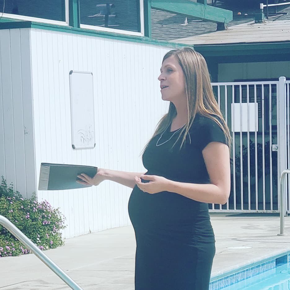 KateWallace1313's tweet photo. There’s a lot said about what women should or shouldn’t do in the church. There’s also a lot said about what pregnant women should or shouldn’t do.
But today I baptized 5 people into the Family of God...while 8 months pregnant. 
Thanks be to God! #pregnantpastor #Pregnantbaptism https://t.co/TZVcfQ0DYN