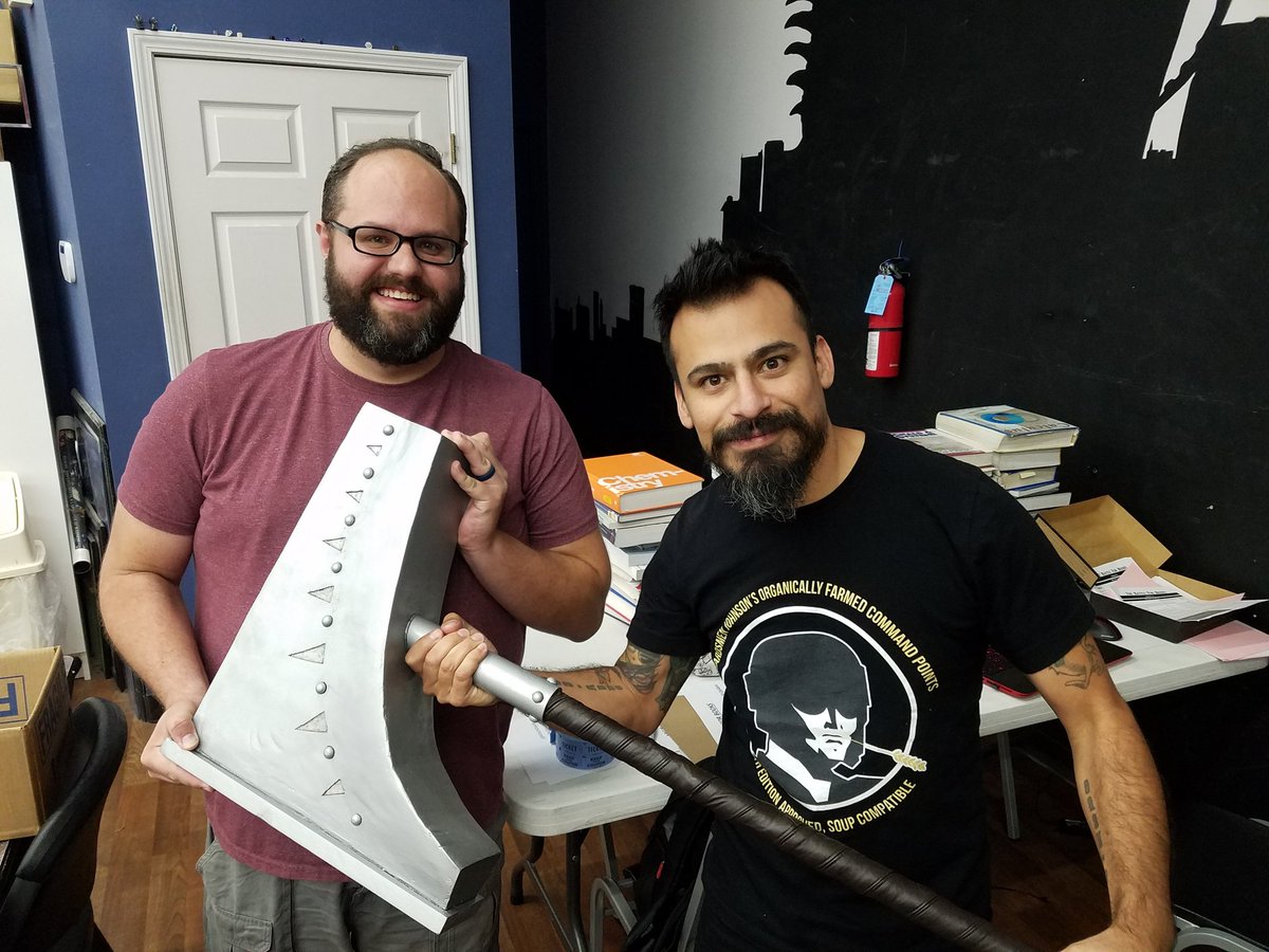 TheLonelyHavoc's tweet photo. Day 2 of #BattleForBooks is over! A small handful of #AgeofSigmar players battled it out and one General went home with the awesome Hammer! Plenty of awesome raffles today! Plus 61 books donated and a stack of cash for https://t.co/wmpVlKKxDV! A GREAT WEEKEND! #WARMONGERS https://t.co/Gmh04ad7V3