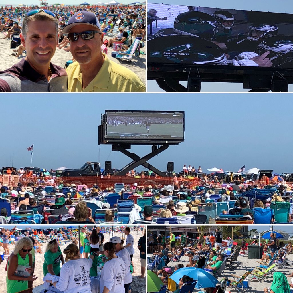 VinceSeraNJ's tweet photo. Fun afternoon w/ Andy Simpson & Mike Riordan watching the #Eagles on the beach- 🦅
Thank you the #Brigantine Chamber of Commerce for hosting another fantastic community event!!!
#CouncilTeam @BrigChamber https://t.co/gL8rHi5Ljx