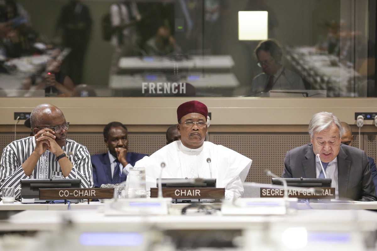 J’ai co-présidé, avec le président  <a href="/rochkaborepf/">Roch KABORE</a>, une réunion de la <a href="/CCRSahel/">CCRSahel</a>, en marge de l’#UNGA74. Le temps est à l’action, nous n’avons plus droit à l’erreur car il n’y a pas de planète bis, nos engagements immédiats conditionnent la survie de l’humanité. -IM