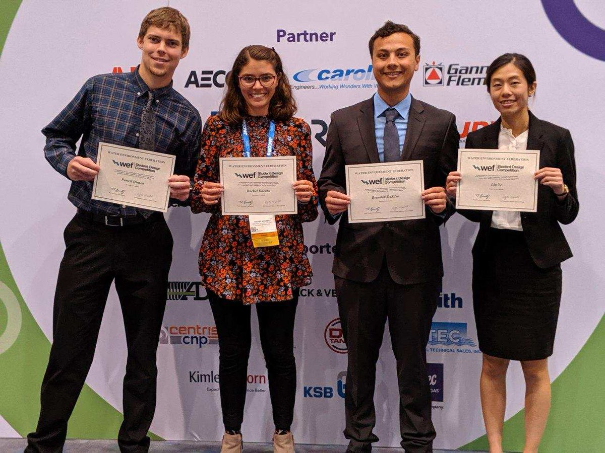 Well, this is just becoming routine. Congratulations to the first place student design team <a href="/WEFTEC/">WEFTEC</a> #WEFTEC19 . <a href="/CUEVEN/">CU Boulder EVEN</a> <a href="/CUBoulder/">CU Boulder 🦬</a> #skobuffs