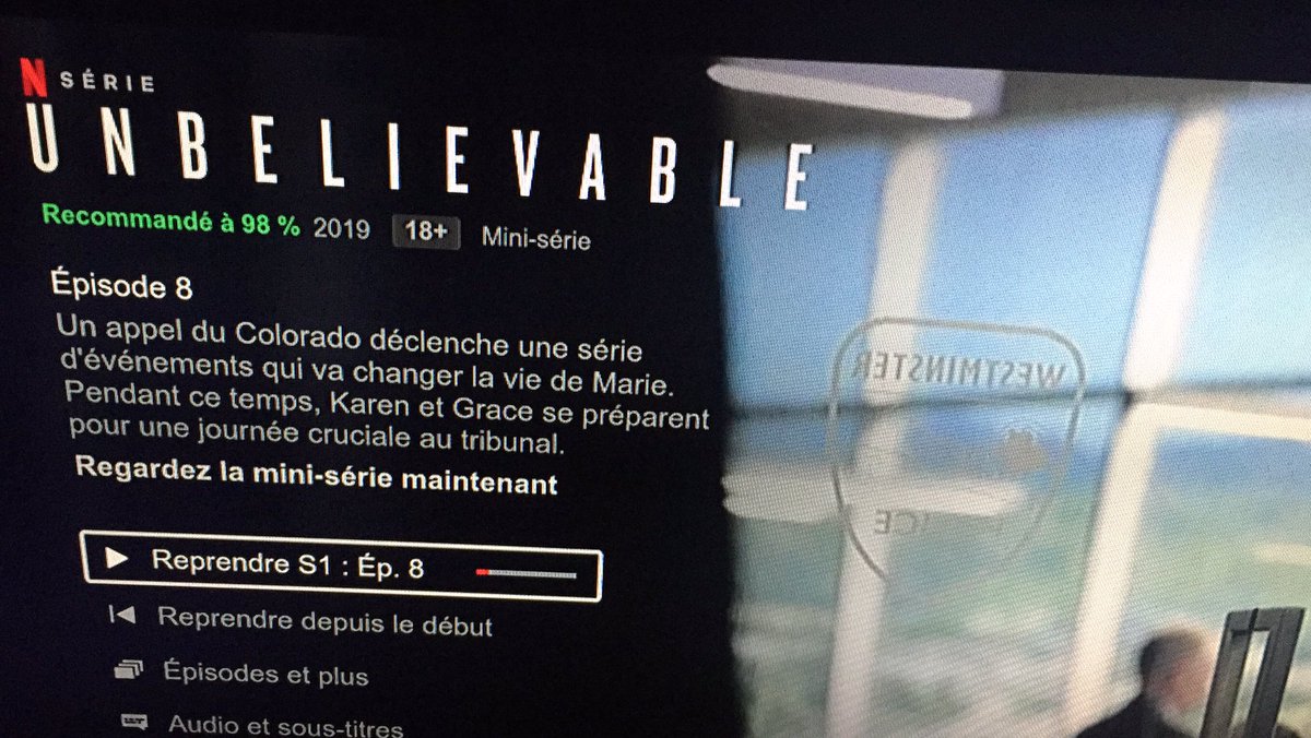 Merci <a href="/NetflixFR/">Netflix France</a> pour la mini-serie "Unbelievable" Vraiment géniale !👍👍👍