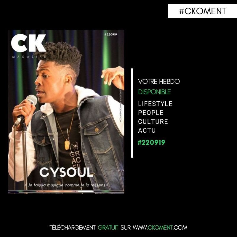 CysoulOfficiel's tweet photo. Merci à @ckomentmagazine  je suis leur invité de la semaine. 

#Votons #CysoulPrixDecouvertesRFI2019 🇨🇲
VOTONS ICI 👇 https://t.co/ADi5orXeVZ

#PrixDecouvertes #RfiTalent #RfiMusique #RFI #RFIAfrique #Cameroon #Cameroun

Link https://t.co/78PmG8Hect

#CKOMENT #Cameroun #Cameroon https://t.co/DJzyNdM2R6