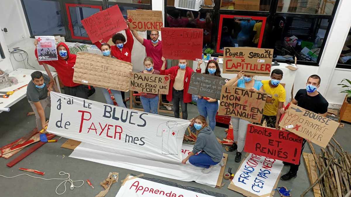 📢#Mobilisation | #Jour #J

Derniers préparatifs avant la mobilisation massive des #ESI devant les Conseils Régionaux

Si toi aussi

▶️Tu veux étudier sans être ruiné
▶️Tu as le blues de payer tes blouses

Et que

🔴Les Frais illégaux, c'est la goutte d'eau🔴

A demain à 10h !