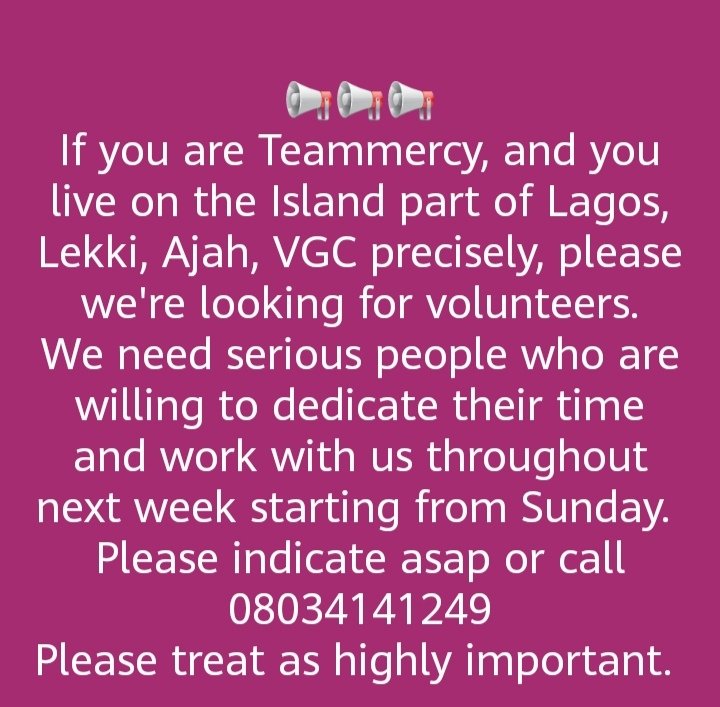 Nwachimerogo's tweet image. Guys this is such a big deal.
We are not as vigouros as we may asume ourselves to be.
There is work to be done guys, this is that time when we all have to go all the way. We need people, human beings who are willing to work. Call the number or inbox me🙏🏾🙏🏾🙏🏾
#BBNaija
#Mercified