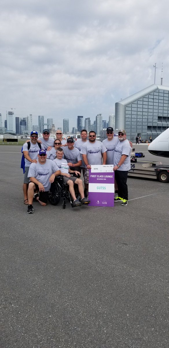 scottprome's tweet photo. Fantasic event at #YTZ yesterday.  The #ALSplanepull 2019.  GUTSS the winners at 49 seconds.  Way to go! https://t.co/9oXWAWOQxA