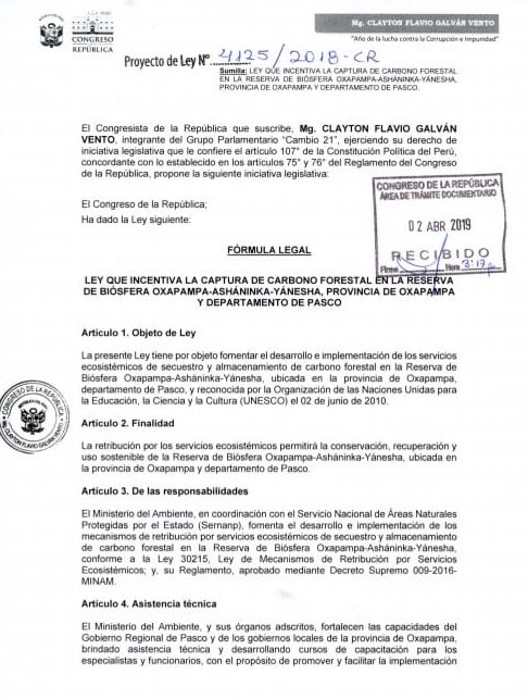 PL de#BonosDeCarbonos para #Oxapampa #Pasco <a href="/KenjiFujimoriH/">Kenji Fujimori</a> <a href="/GretaThunberg/">Greta Thunberg</a> #juegosparapanamericanos2019 Biósfera rica en áreas verdes @minagriperu <a href="/SERNANP/">SERNANP</a> <a href="/presidenciaperu/">Presidencia del Perú 🇵🇪</a>