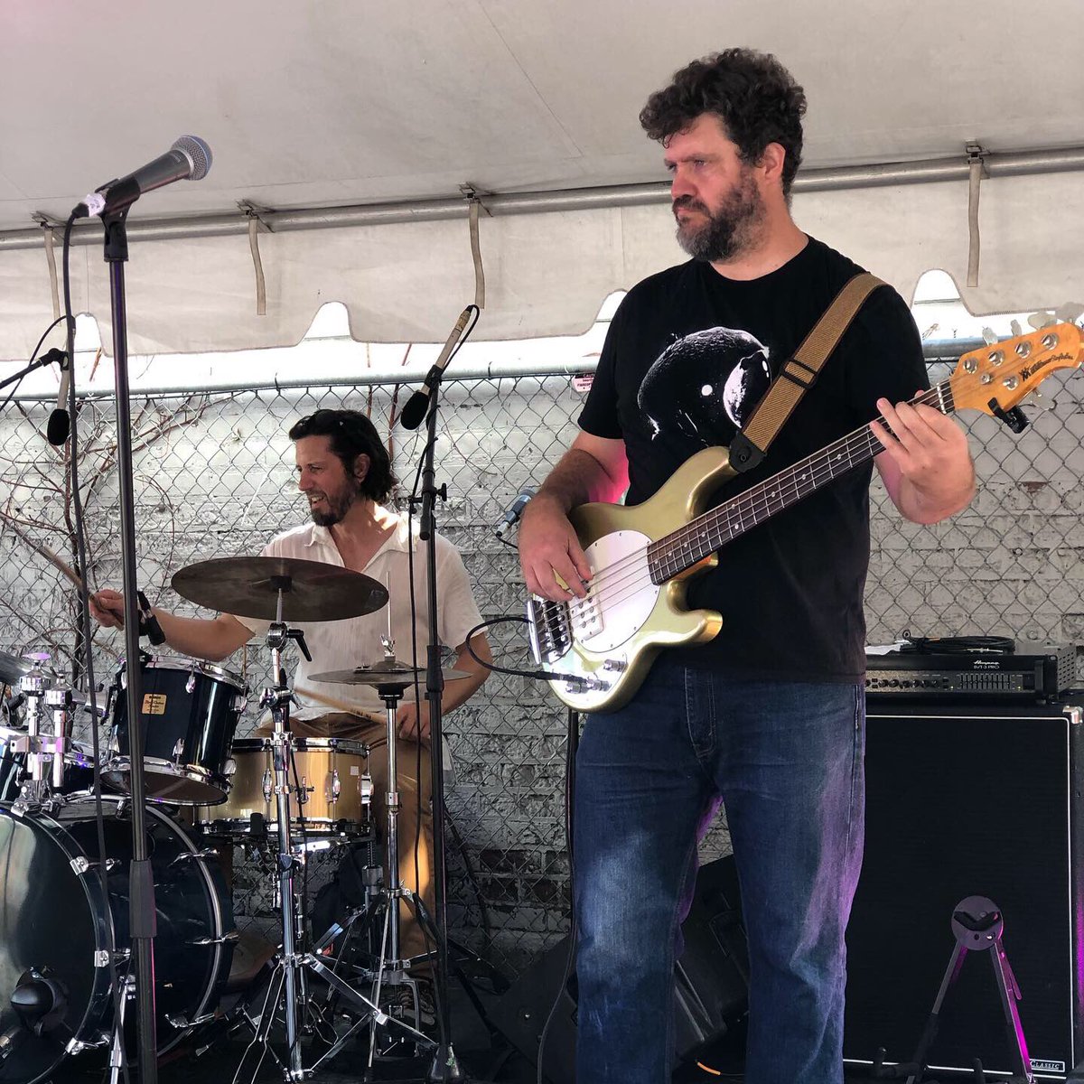 smallworldnotes's tweet photo. A high-energy set by #surefiresweat @gravedrummer @stacktmarket graced us with the group’s new material and some of our faves #swmf https://t.co/zbeNJTh1yi