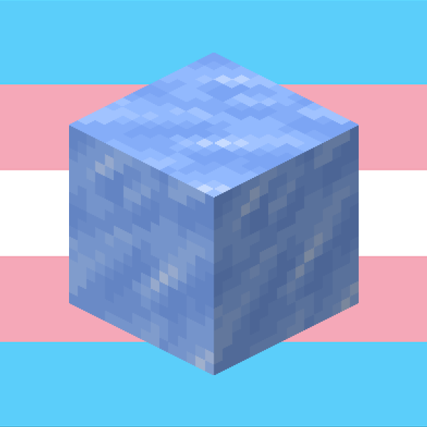 the minecraft packed ice block is trans
