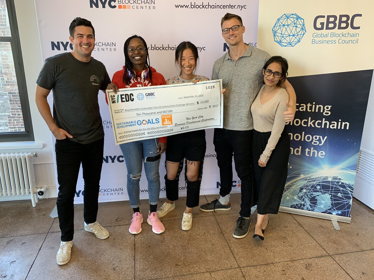 evmpapi's tweet photo. Winning team, Trash for Cash, taking home some cash of their own!
#BuiltOnQuorum #Quorum #UNSDG https://t.co/v7entsCOPv