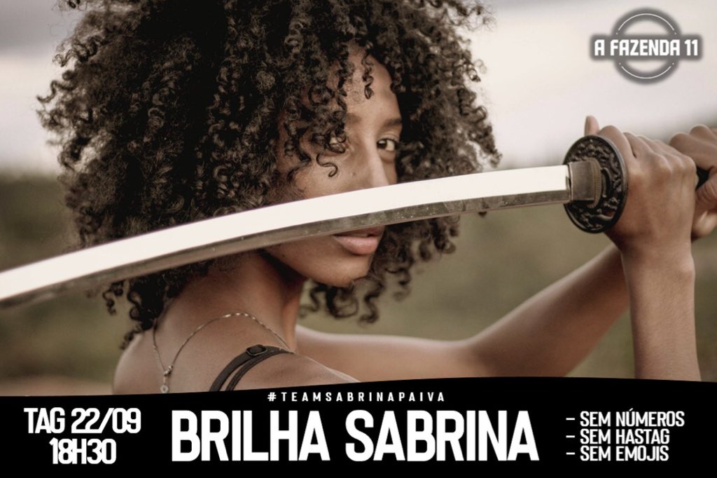 SabrinaPaivaOFC's tweet photo. Galera, subiremos essa tag pra Sabrina as 18h30, estejam aqui. No banner abaixo estão todas as informações, repassem ele e não usem a tag antes do horário marcado, pra não virar spam. ❤️👗 #AFazenda11 #TeamSabrinaPaiva https://t.co/PNBliiYovx