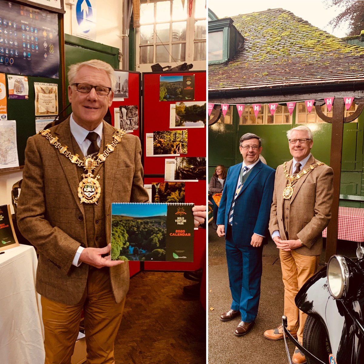 boldventurepark's tweet photo. Lovely surprise today ⁦@BwDMayor⁩ visiting our #HeritageDay event at #Boldventurepark #Darwen for tea &amp; cake &amp; buying a copy of our photo competition 2020 calendar 👌🏼 #Friendsofboldventure #supportlocal https://t.co/lAljRo1Cet