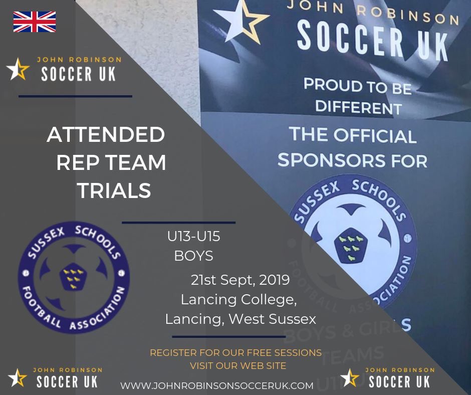 JohnRobinsonSo3's tweet photo. As a main sponsor of @SussexSchoolsFA for u11/u15 rep teams it was a pleasure to attend the u13-u15 Boys team trials yesterday. Some great talent on show. Looking forward to watching the teams this season. @SussexCountyFA https://t.co/YkIhKcOnNg