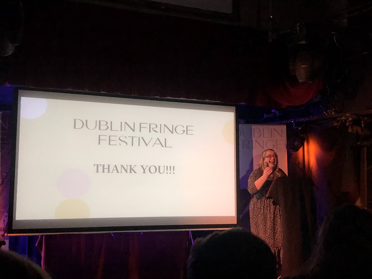 That’s all for tonight, folks! Thank you to all the extraordinary artists and makers, volunteers and crew, staff and friends, supporters and sponsors who helped us make this Festival! Roll on #DublinFringe 2020! 🏆 🎉 #DFF19Awards