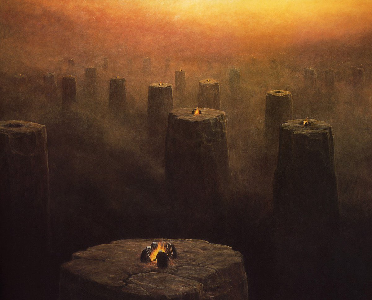 Eternal Flame and Bonfires, Zdzisław Beksiński (1976-78)