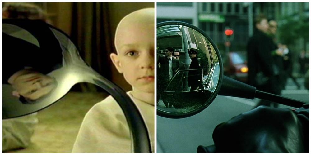 the matrix featured a lot of reflections as a way to challenge perception. in both lucas and mark's teasers, they see themselves through mirrors. they see an alternate version of themselves and it propels them into the matrix realm to embody that version