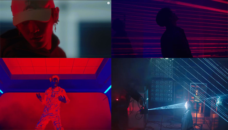 the duotone scenes of red and blue are prolific across the board. the most notable is taeyong's where this shows his Awakened state destroying the blue-lit version of himself to show the rejection of a world filled with ignorance and illusions