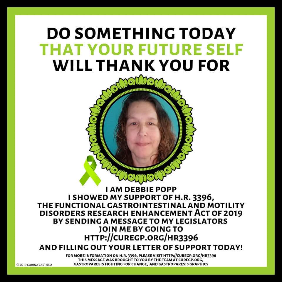 Please help support #HR3396 by going to curegp.org/hr3396.

#CureGP 
#RealGP 
#GastroparesisAwareness 
#Gastroparesis