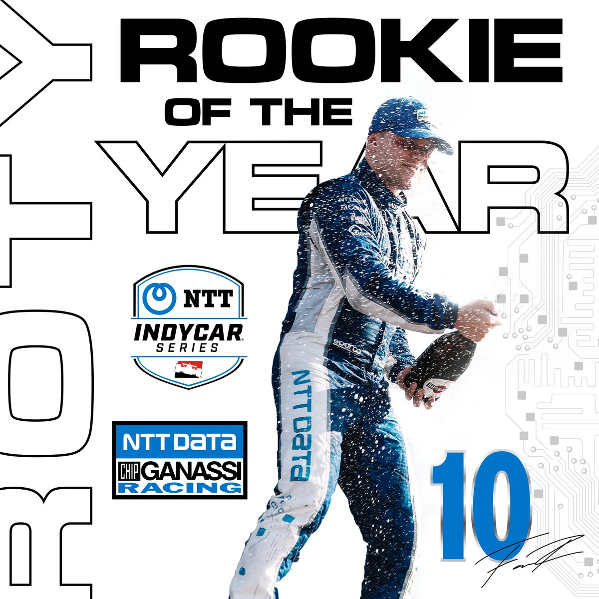 CGRTeams's tweet photo. A stellar rookie season for @FRosenqvist.

RT to congratulate him on the Rookie of The Year honors!

#NTTDATARacing | #INDYCAR https://t.co/HyNpglRRnx