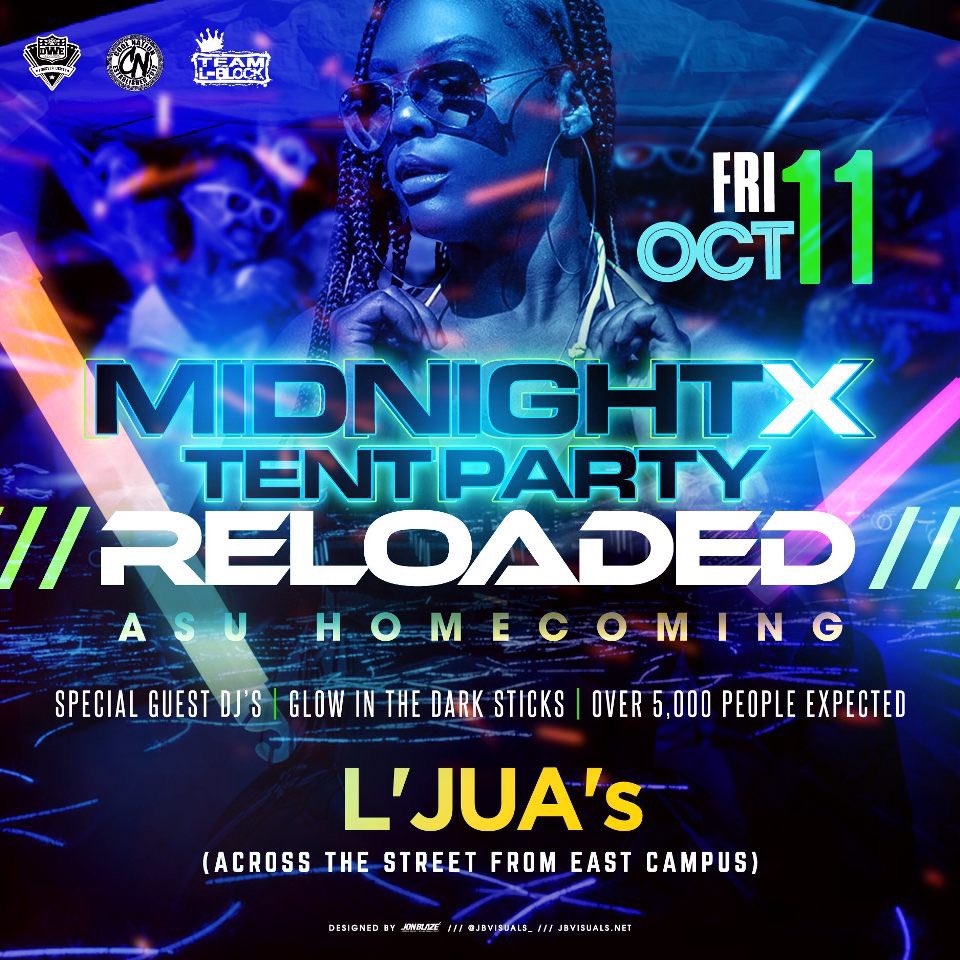 Josereynua2's tweet photo. #AsuHomecoming 
#ASUHomecomingTentParty
#TentShitLitShit @Lblockasu Tickets On Sale now https://t.co/FYHJZgSpti