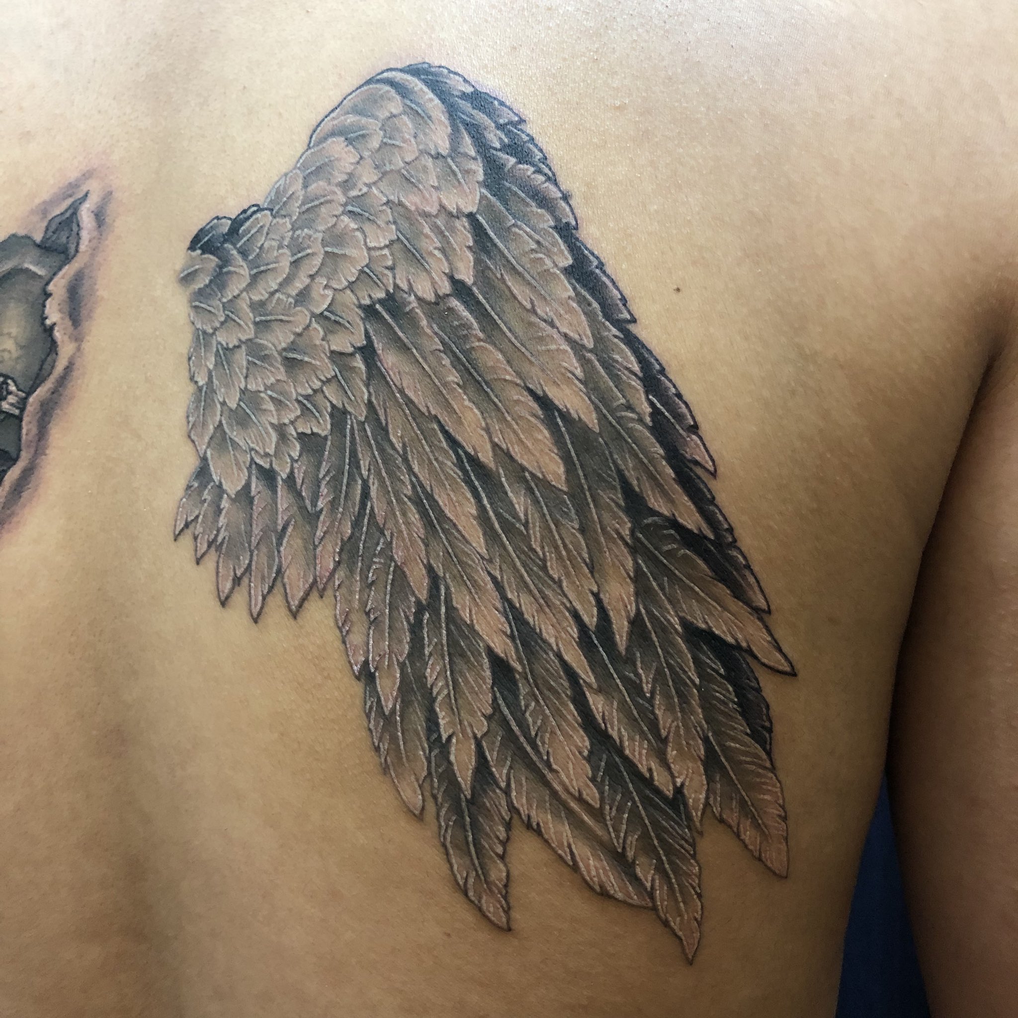 龍己彫 千葉刺青 多古 天使の羽 悪魔の羽 両方とも仕上がりました 羽ばたけ青年 頑張れ青年 お疲れ様でした 天使の羽 悪魔の羽 エンジェル デビル Angel Devil 羽 羽根 タトゥー Tattoo 千葉tattoo 多古tattoo 千葉タトゥー 多古